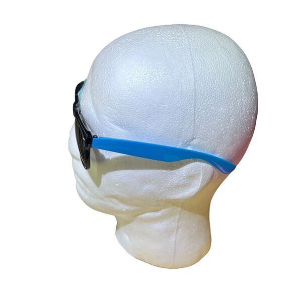 FGX (Foster Grant) Sunglasses Black Frame Blue Arms 100% UVA UVB Protection - Picture 8 of 9